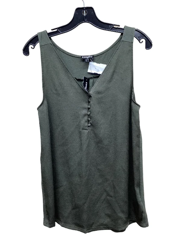 Top Sleeveless By Express In Green, Size: M