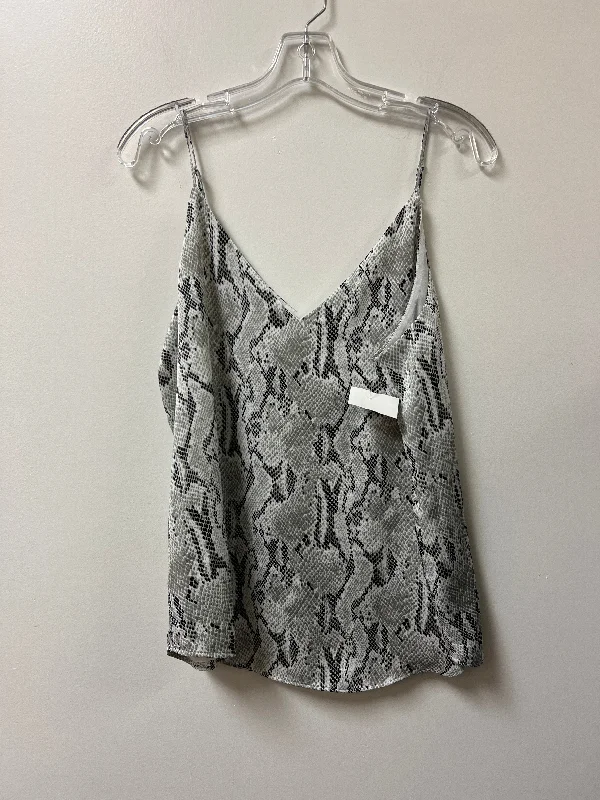 Top Sleeveless By Express In Snakeskin Print, Size: L