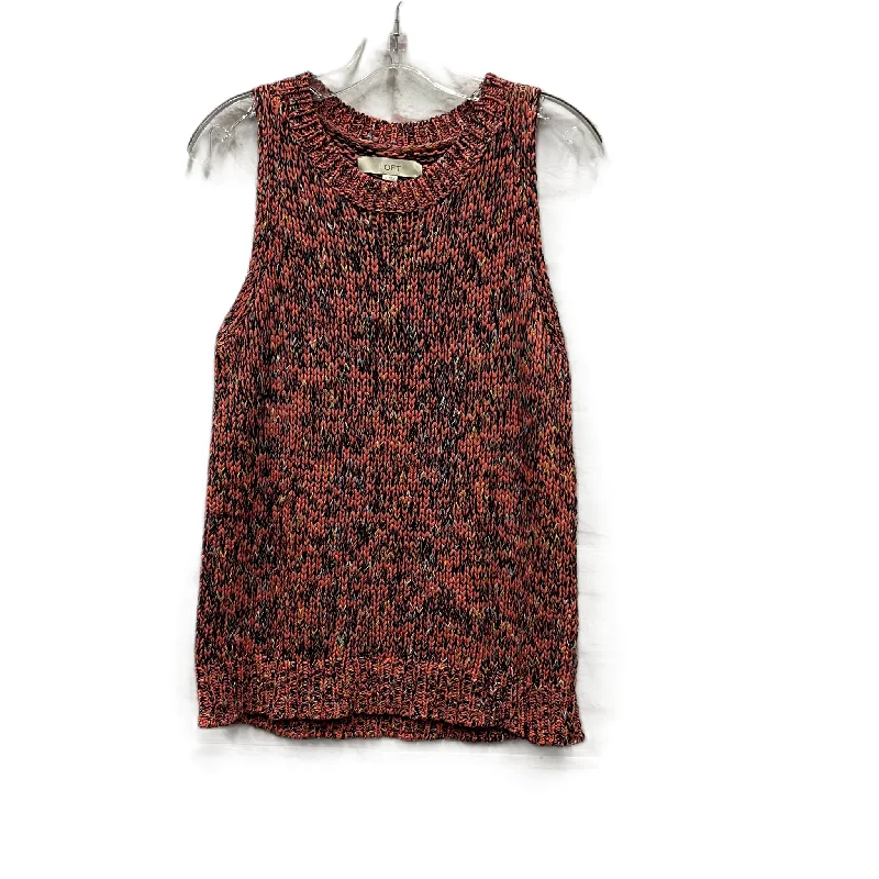 Top Sleeveless By Loft In Orange, Size: L