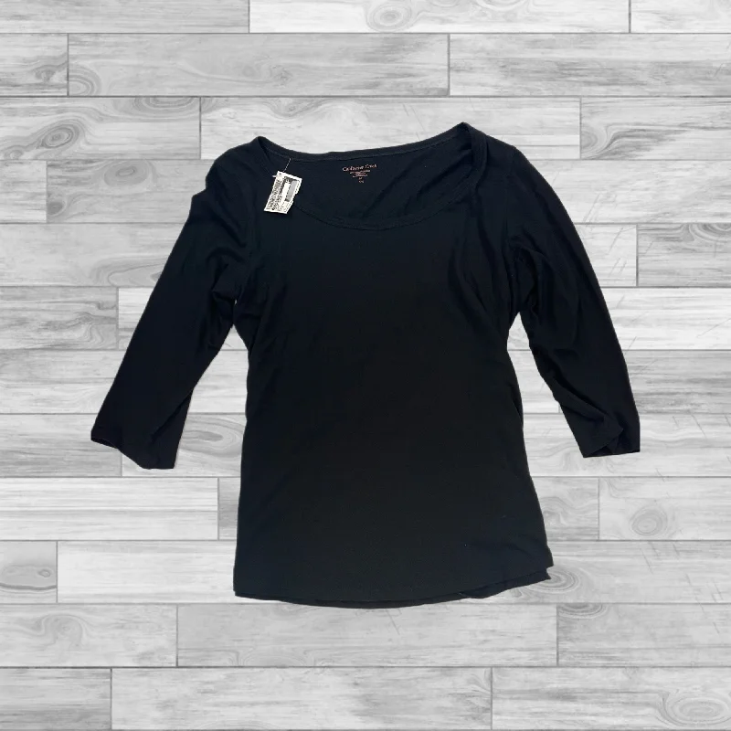 Top 3/4 Sleeve By Coldwater Creek In Black, Size: M