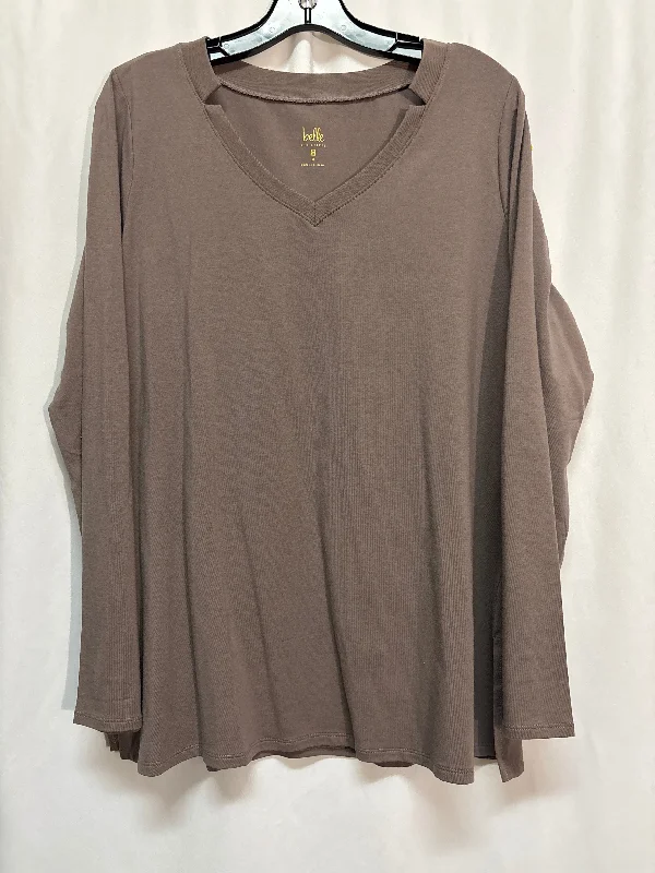 Top Long Sleeve By Clothes Mentor In Grey, Size: M