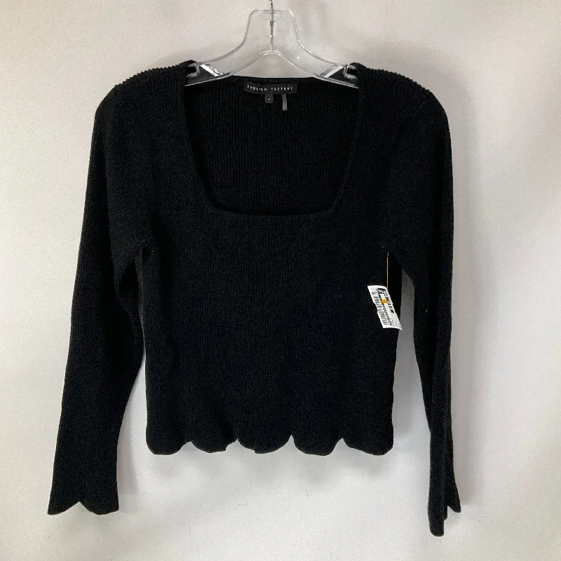 Top Long Sleeve By English Factory In Black, Size: L