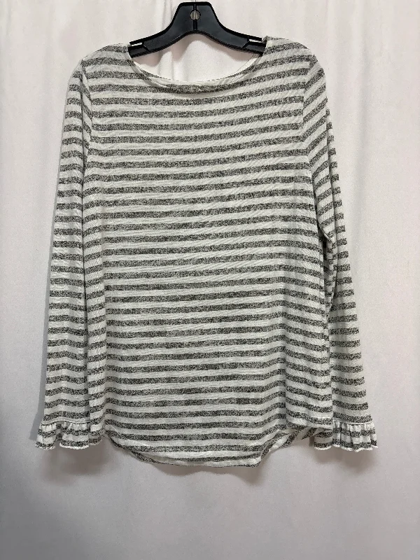 Top Long Sleeve By Maurices In Black & White, Size: L