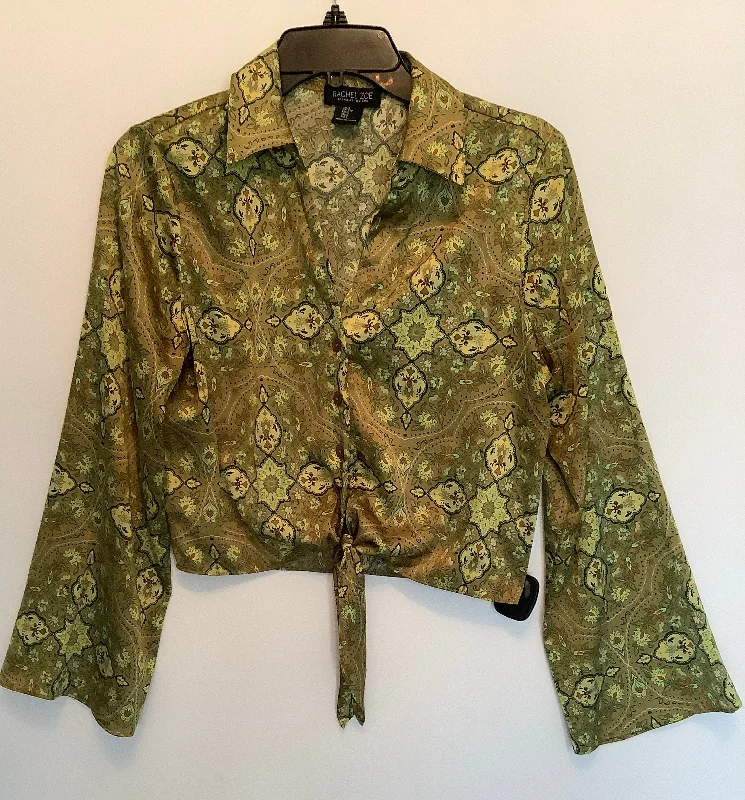 Top Long Sleeve By Rachel Zoe In Green, Size: S