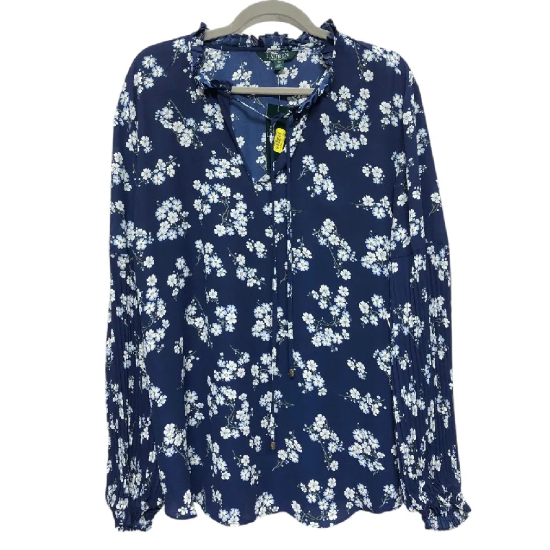 Top Long Sleeve By Ralph Lauren In Blue, Size: 3x