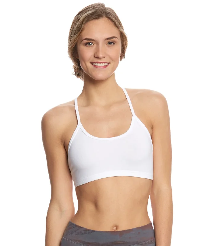 Hard Tail Diamond Back Layer Bra White