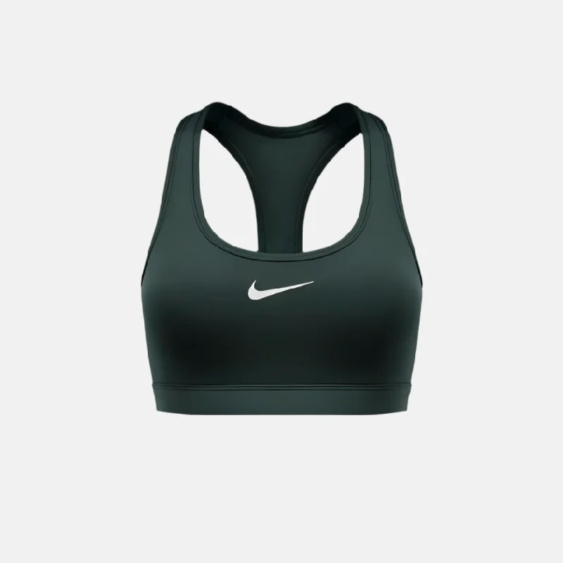 Nike Swoosh Medium-Support Padded Women's Sports Bra -Vintage Green/White