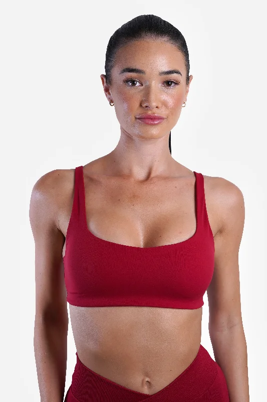 SLEEK BRA - DARK RED