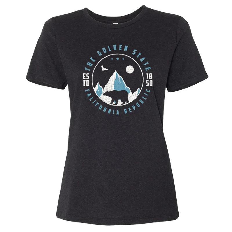 Snowy California Mountains Women's Relaxed Jersey Tee