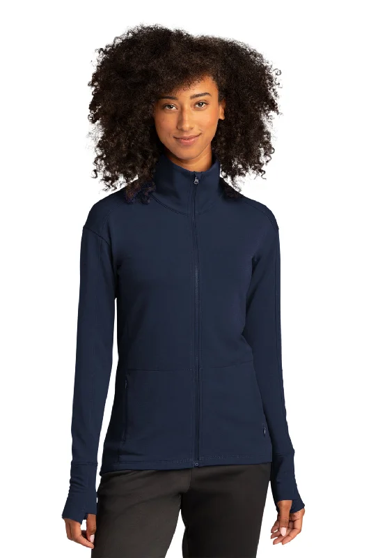 Sport-Tek Womens Flex Fleece Moisture Wicking Full Zip Sweatshirt - True Navy Blue