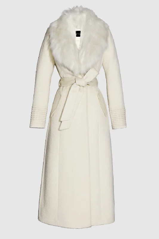 Suri Alpaca Maxi Coat with Alpaca Shearling Collar