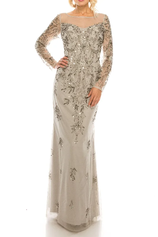 Adrianna Papell AP1E205388 Long Beaded Evening Gown