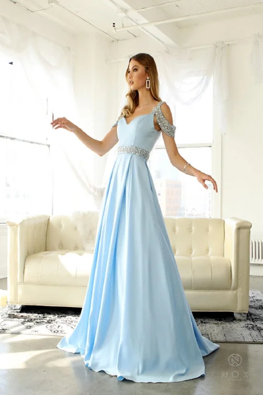 Long Prom Dress Off Shoulder Evening Gown