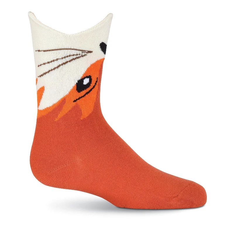 K. Bell Kids Wide Mouth Fox Crew Socks