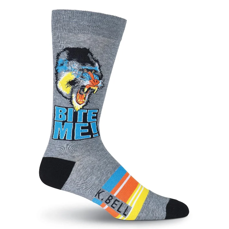 K. Bell Mens Baboon Crew Socks