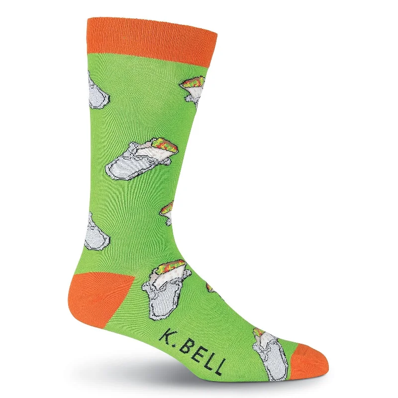 K. Bell Mens Burritos Crew Socks