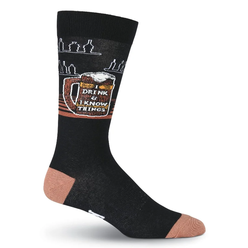 K. Bell Mens I Know Things Crew Socks