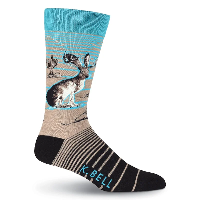 K. Bell Mens Jackalope Crew Socks