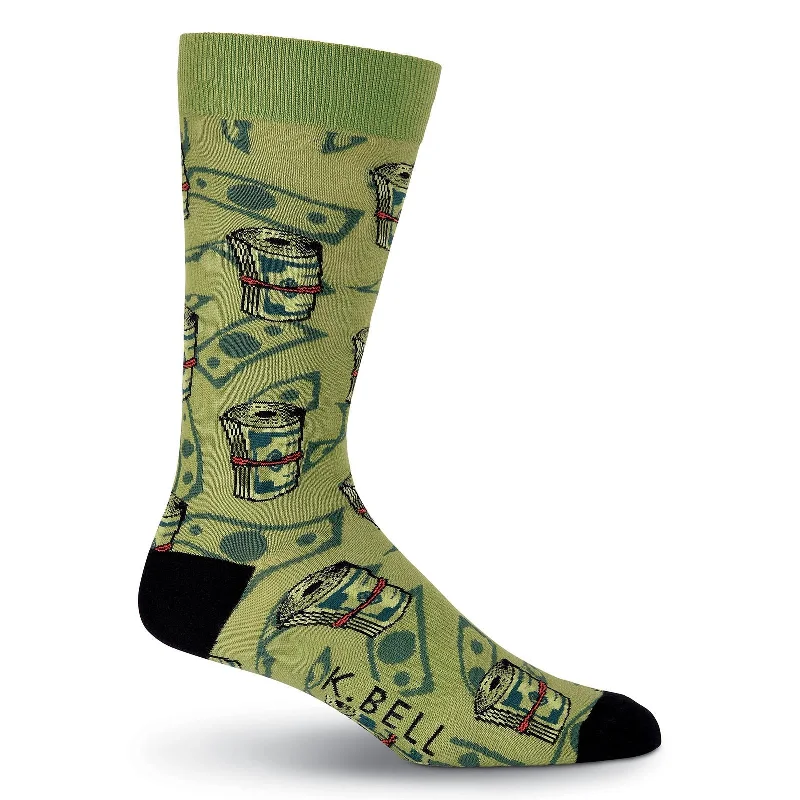 K. Bell Mens Money Crew Socks