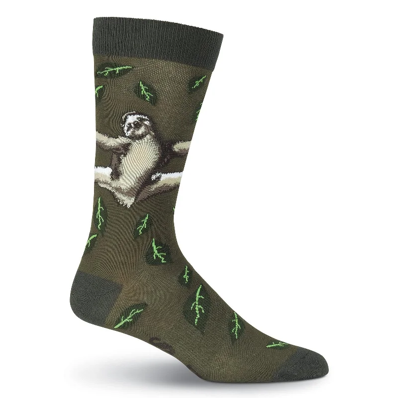 K. Bell Mens Sloth Crew Socks