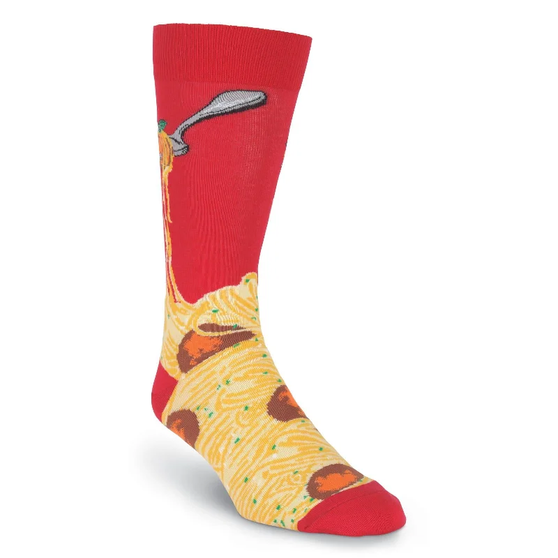 K. Bell Mens Spaghetti n Meatballs Crew Socks