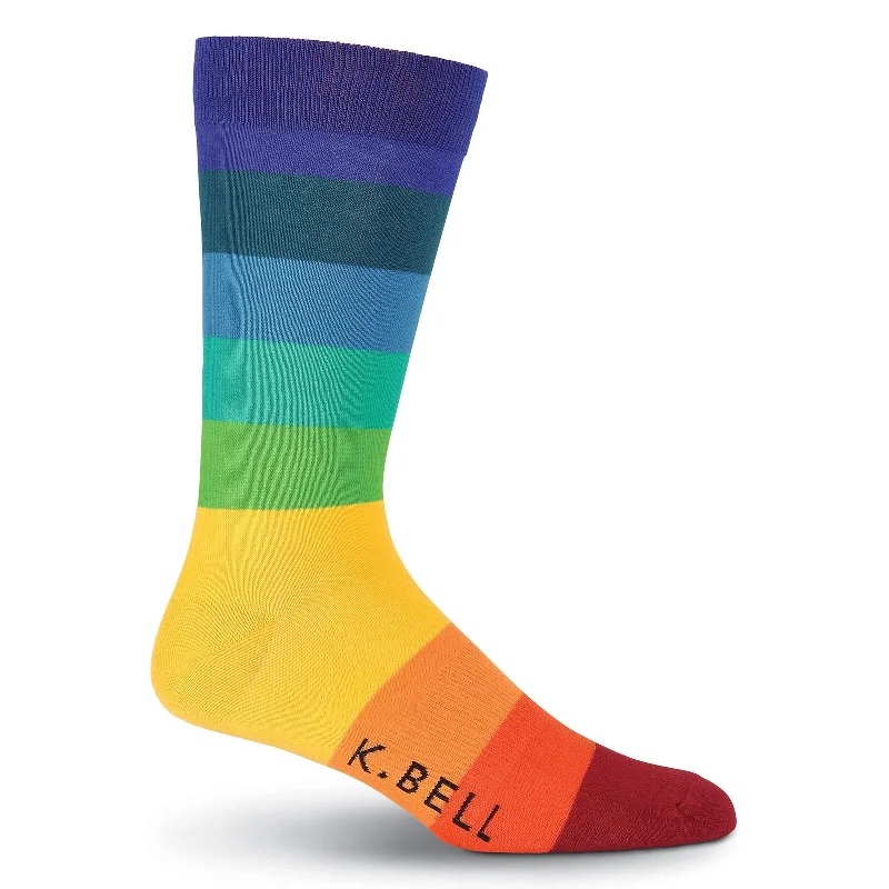 K. Bell Mens Stripe 12 Crew Socks