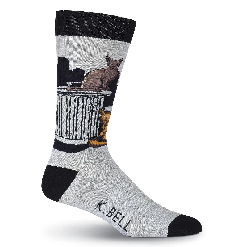 K. Bell Mens Tom Cat Crew Socks