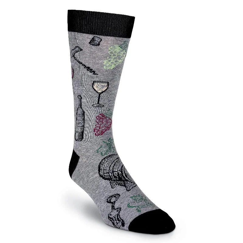 K. Bell Mens Wine Crew Socks