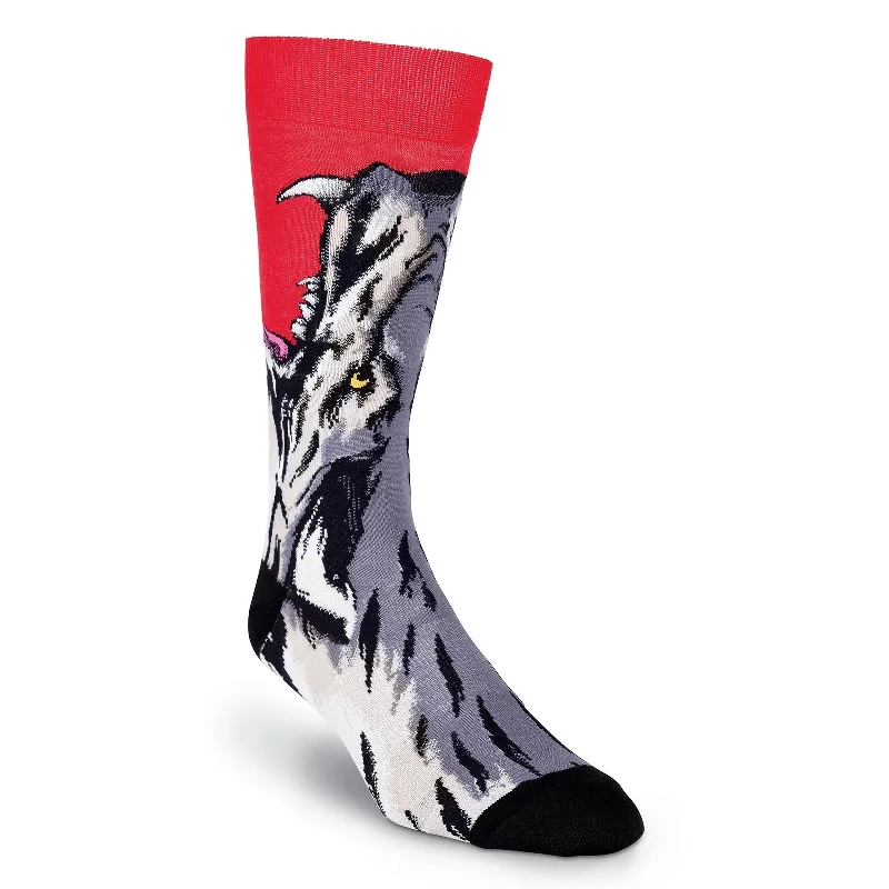 K. Bell Mens Wolf Crew Socks