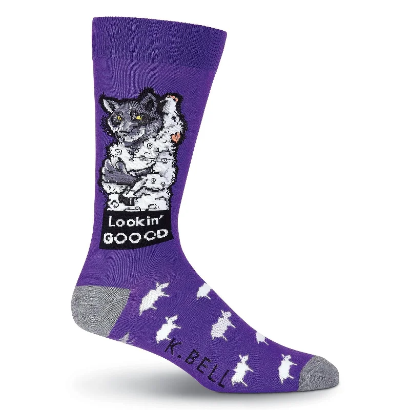 K. Bell Mens Wolf in Sheeps Clothing Crew Socks